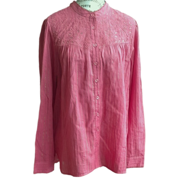 Anthropologie Dusty Rose Blouse NWT - Picture 1 of 8